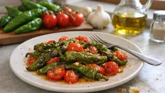 Friggitelli in padella con pomodorini: il contorno estivo semplice che finisce sempre subito